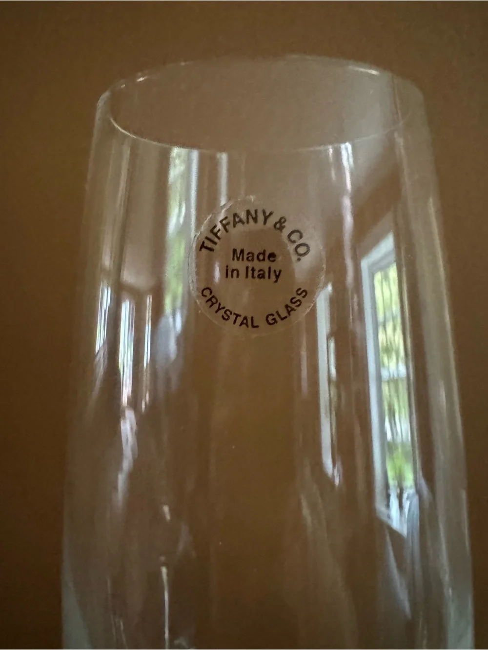 Tiffany Crystal Champagne Flutes - Pair
